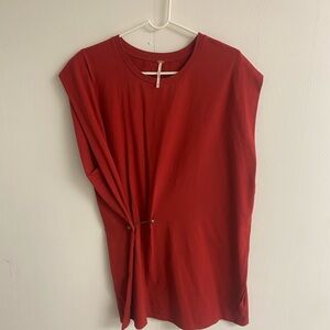 Women’s Free People Bold Red Short Sleeve Dress Size Small